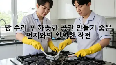 방 수리 후 깨끗한 공간 만들기: 숨은 먼지와의 완벽한 작전!